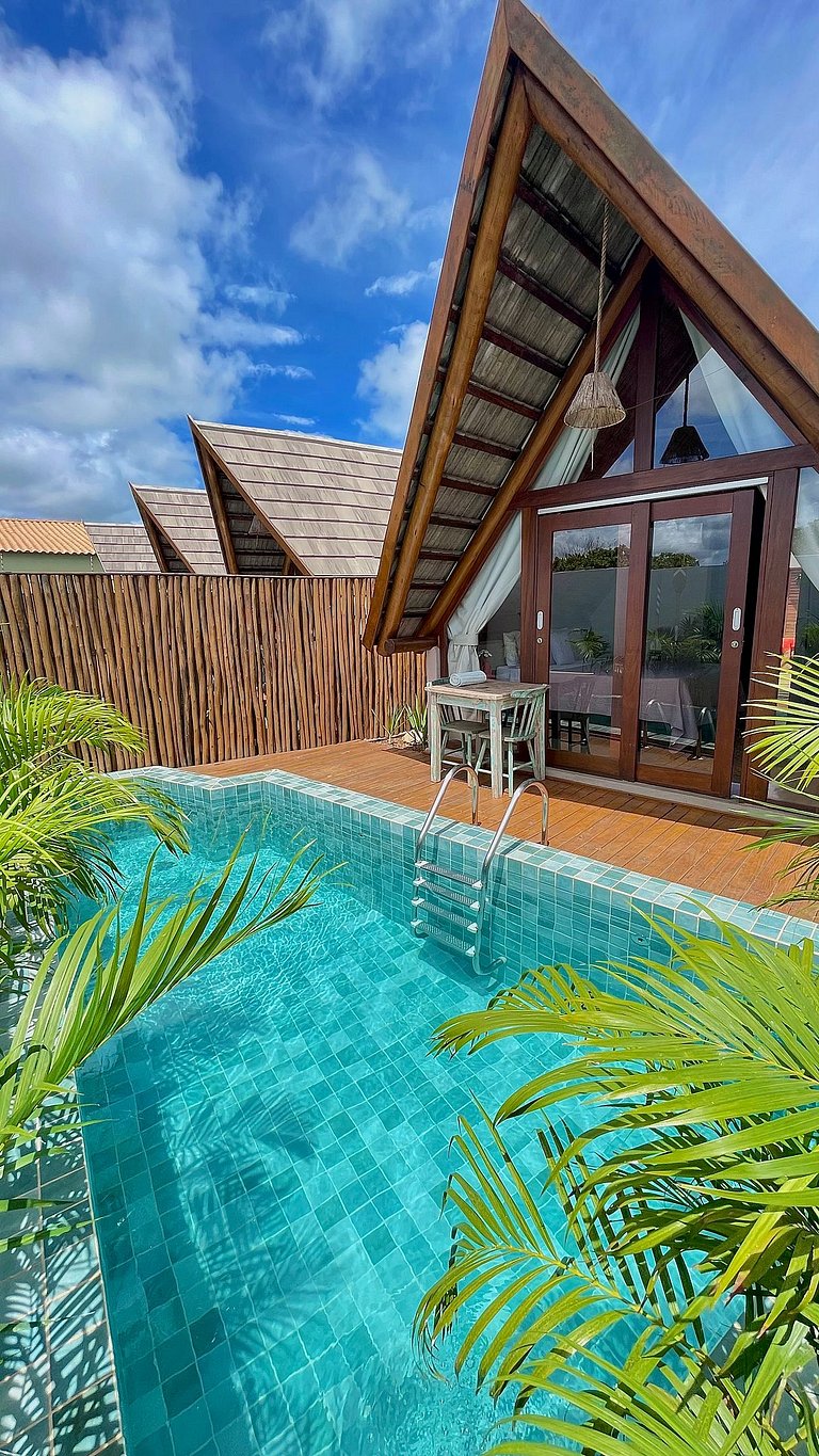 Lindo chalé de charme com piscina