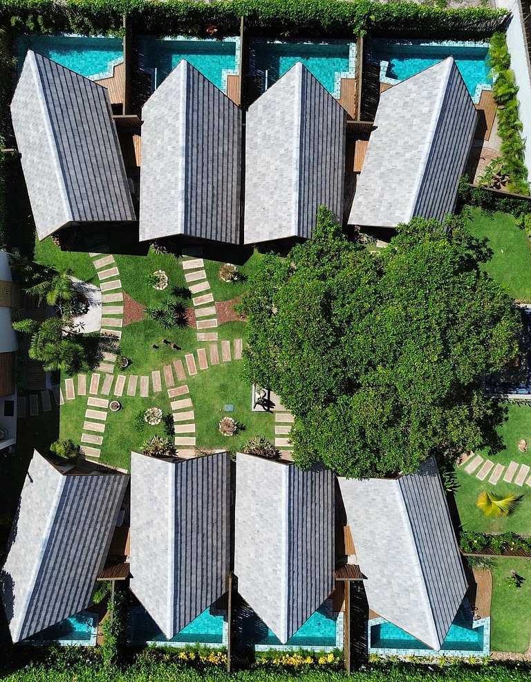 chalé com piscina privativa integrada