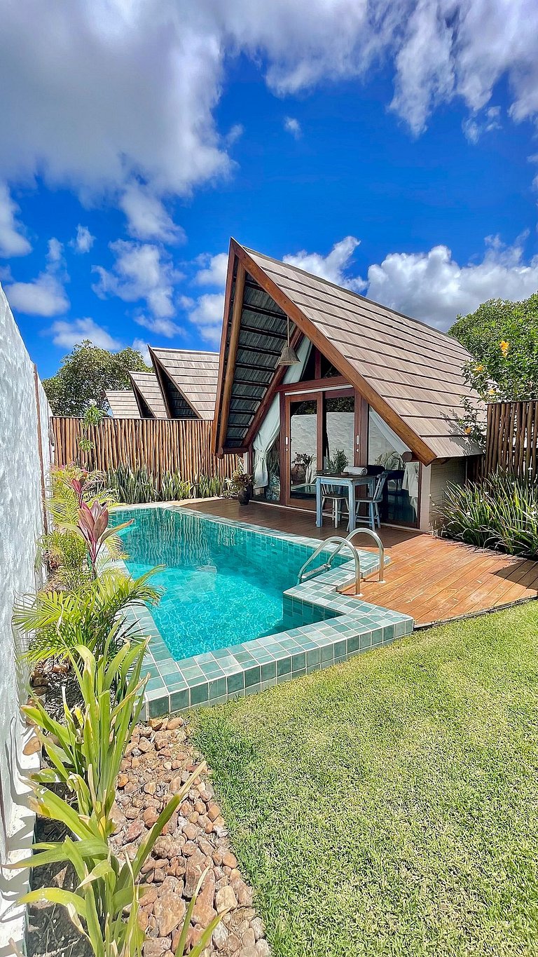 Lindo chalé de charme com piscina