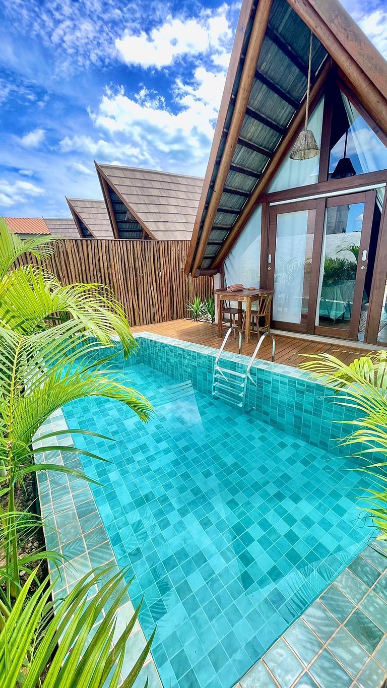Lindo chalé de charme com piscina
